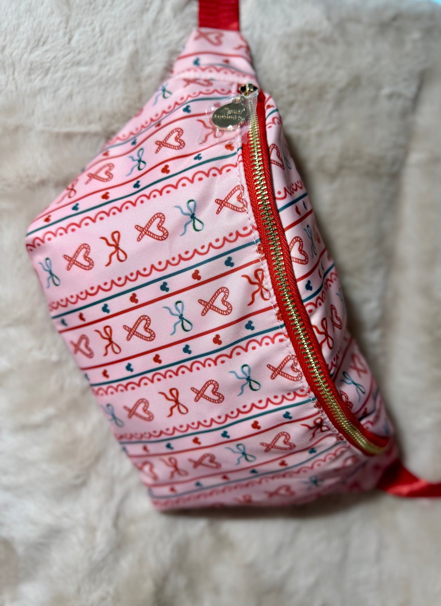 Candy Cane Coquette Fanny / Belt Bag
