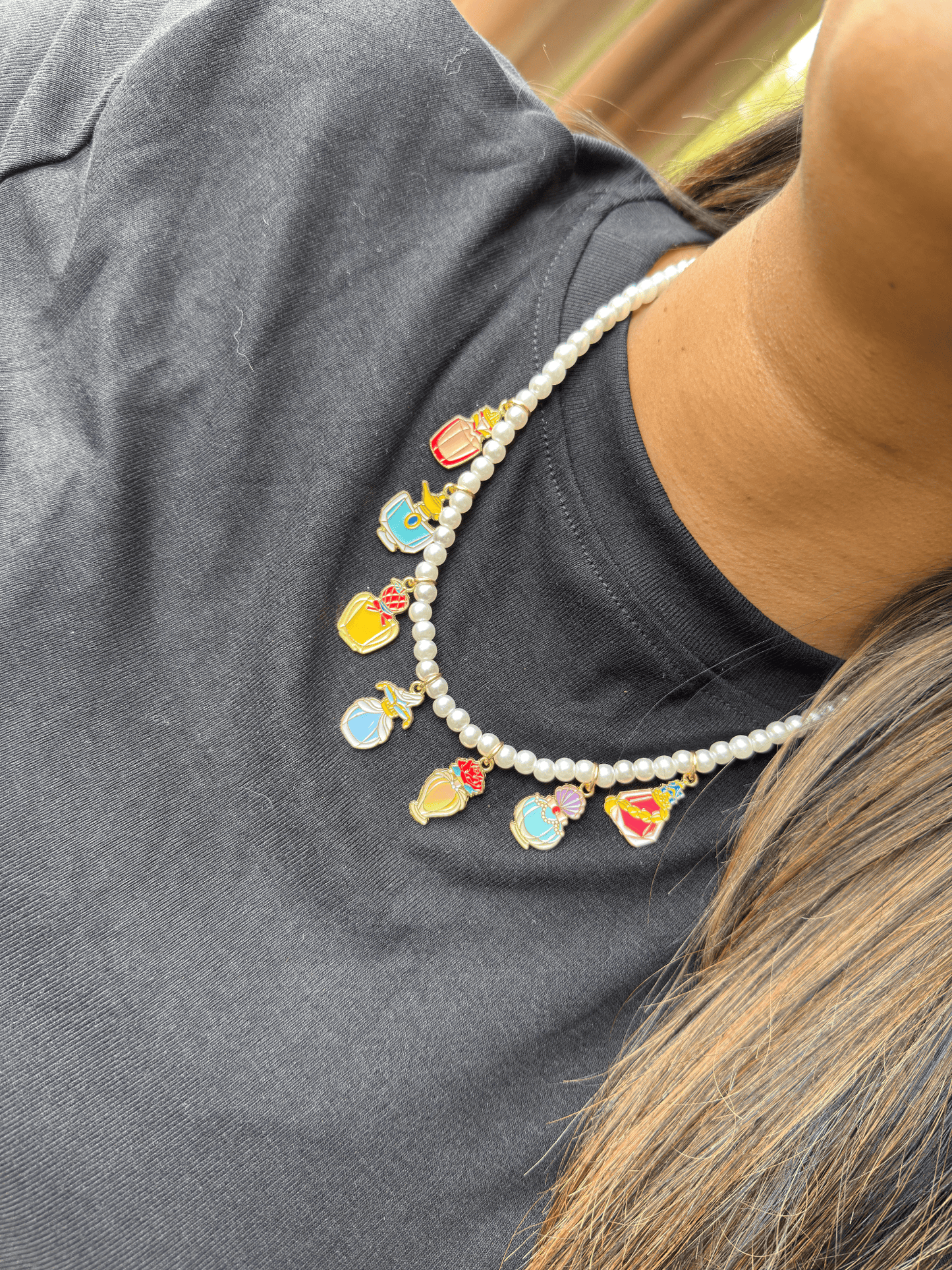 Princess Charm Pearl Necklace