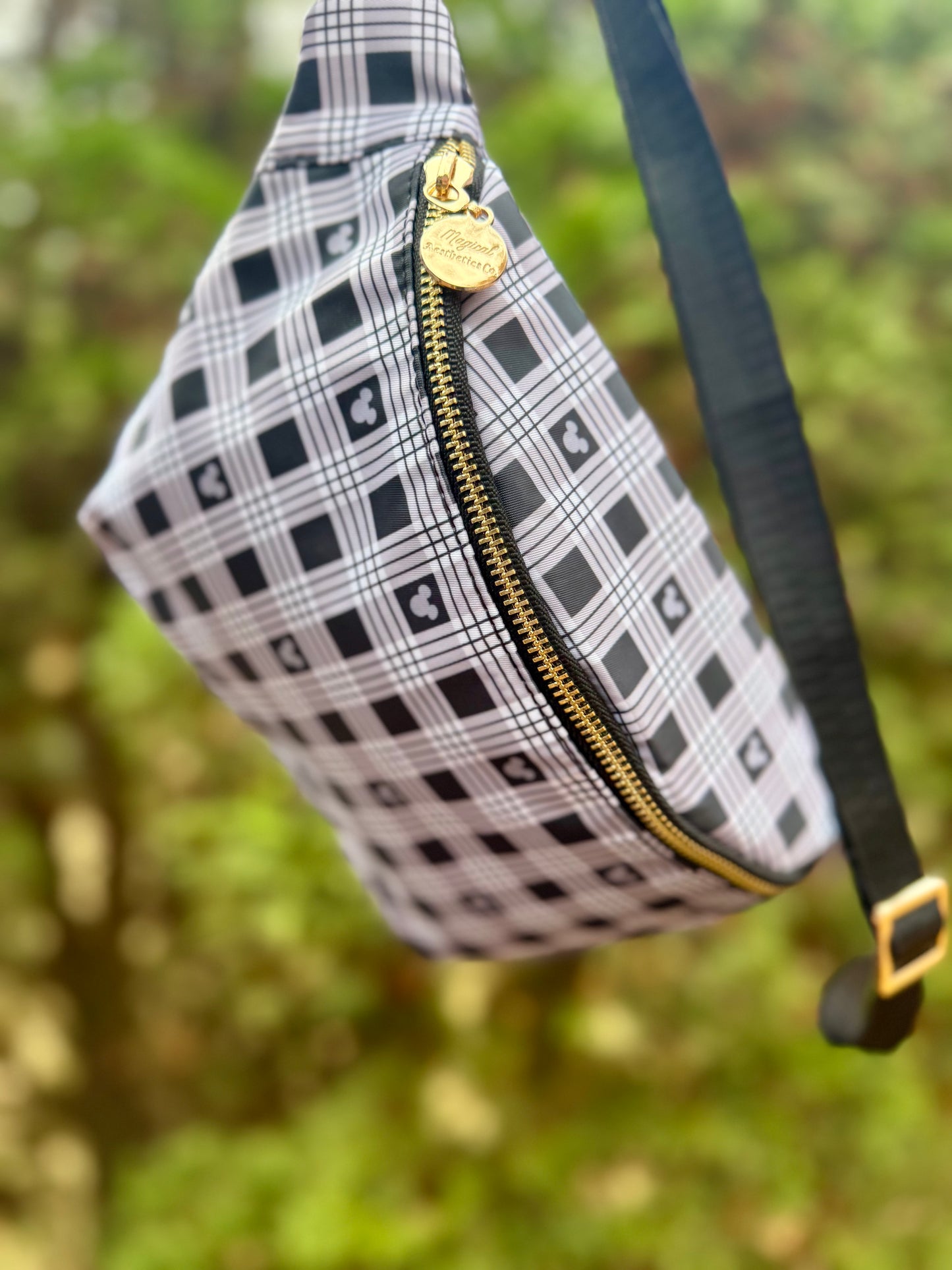 Timeless Monochrome Plaid Fanny/Belt Bag