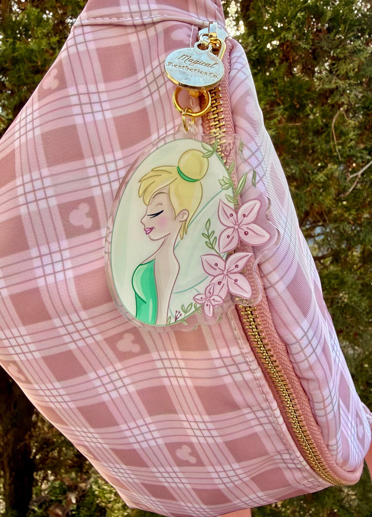Floral Tink Bag Charm