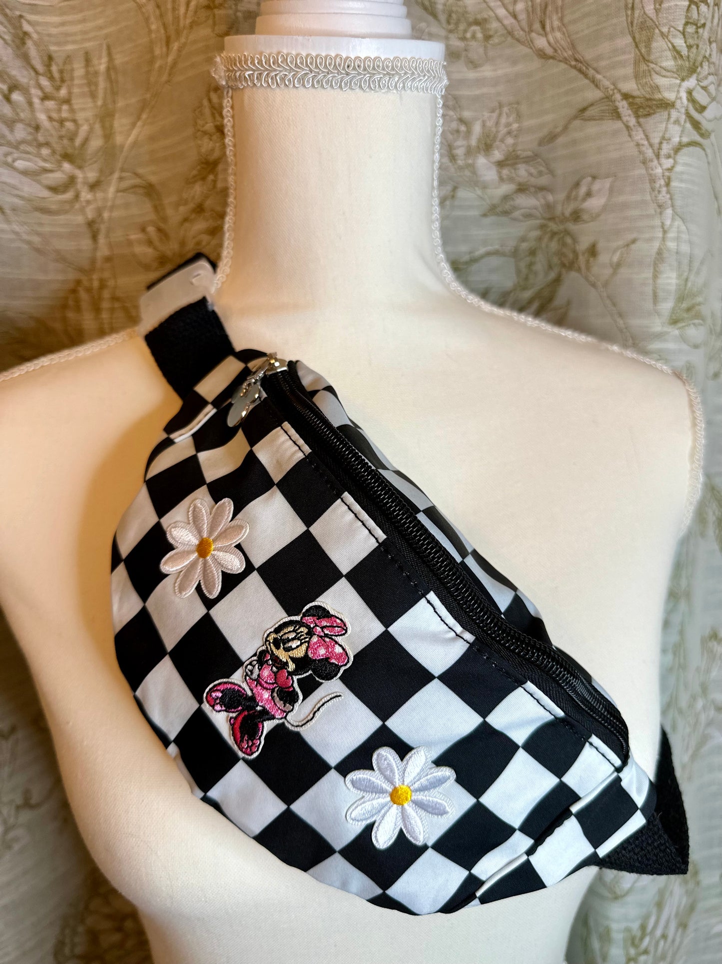 Pre-Patched Black & White Checkered Character MINI Fanny