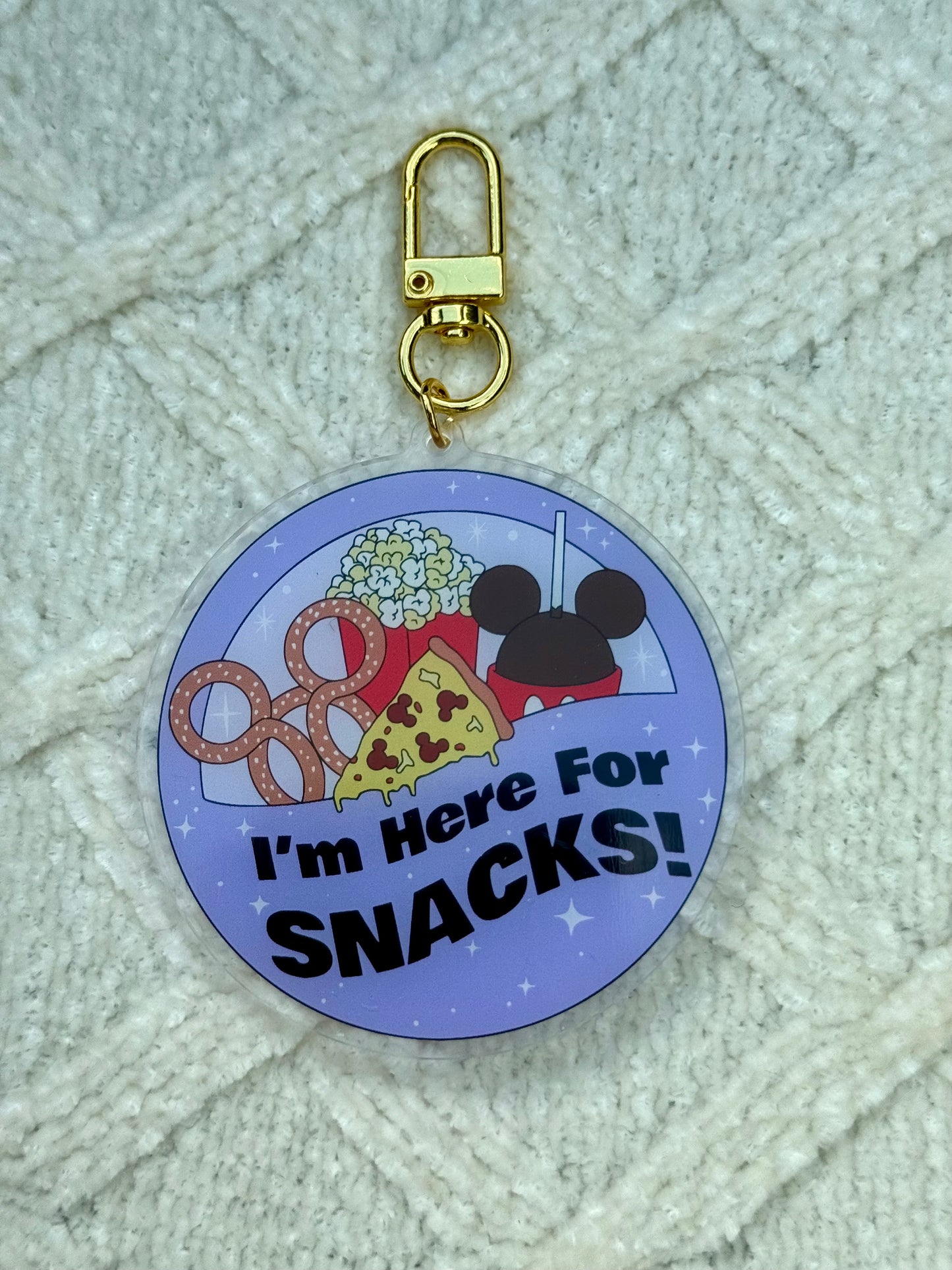 Here for the Snacks Bag Charm