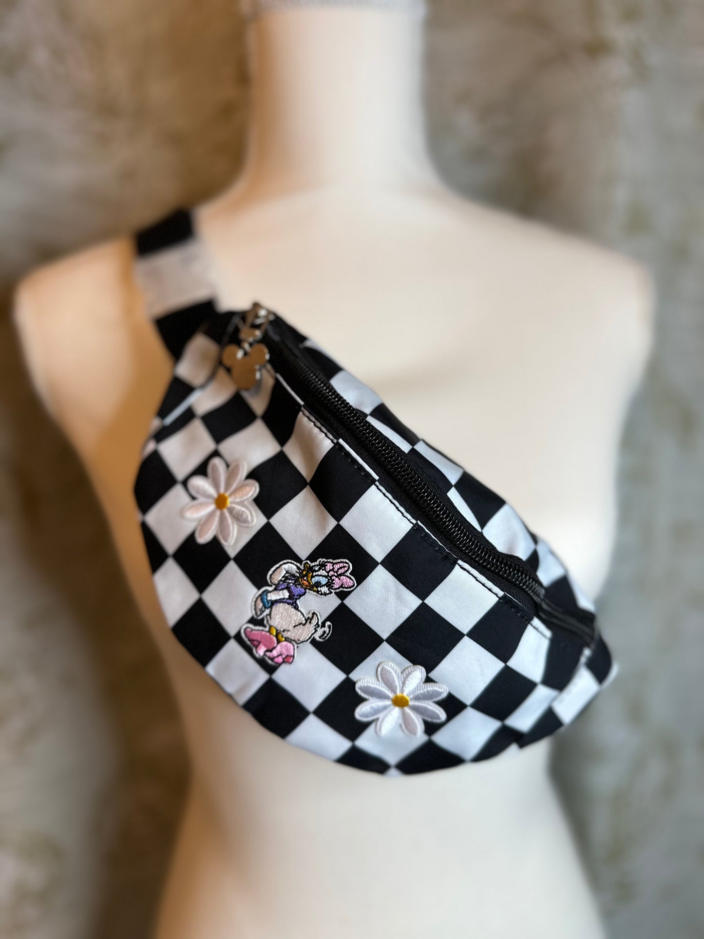 Pre-Patched Black & White Checkered Character MINI Fanny