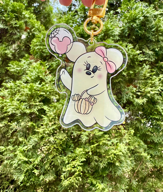 Ghost Mouse Bag Charm