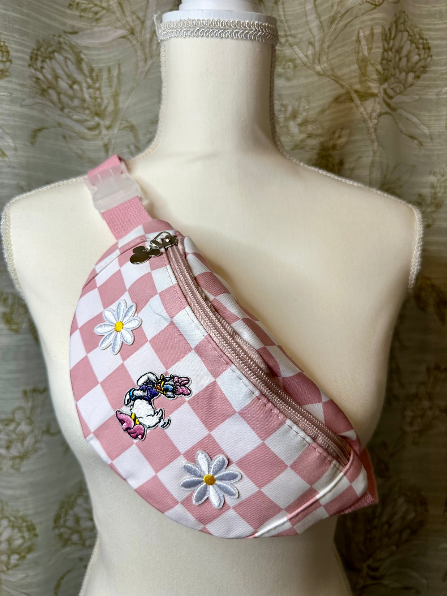 Pre-Patched Pink & White Checkered Character MINI Fanny