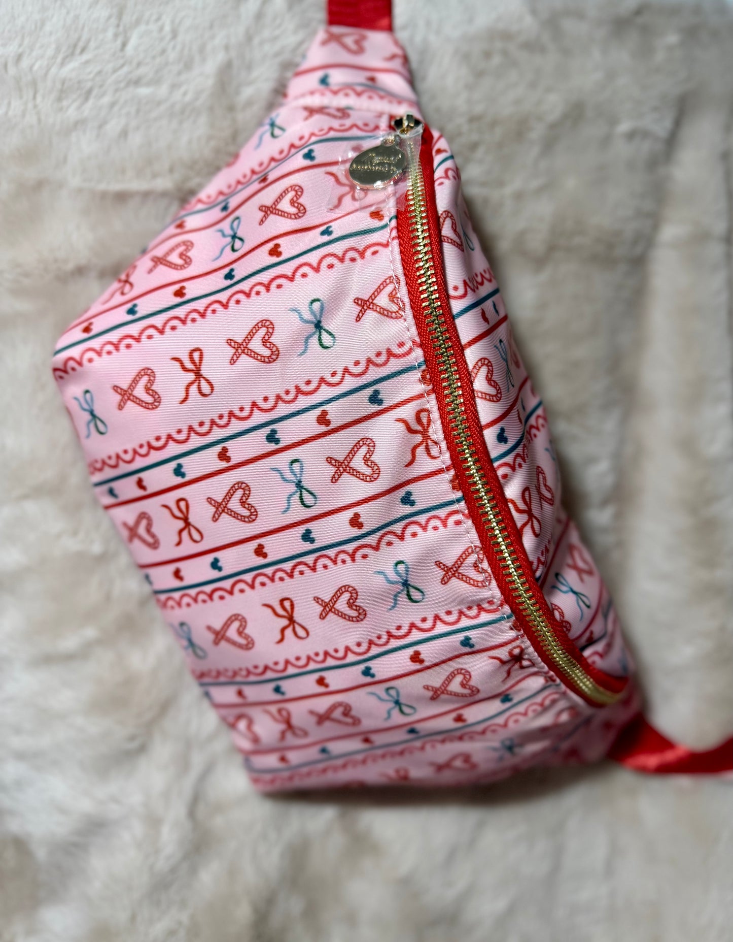 Candy Cane Coquette Fanny / Belt Bag