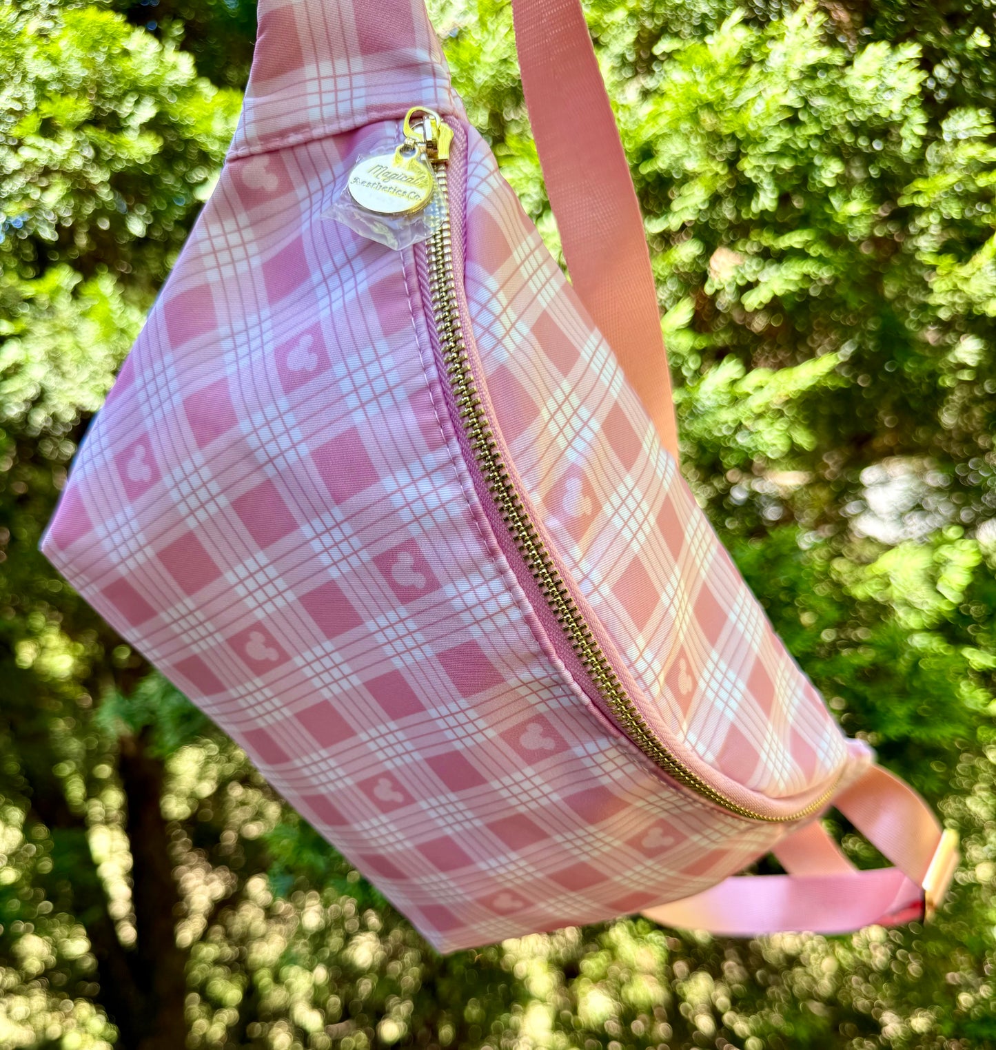 Enchanted Pink Plaid Fanny/Belt Bag