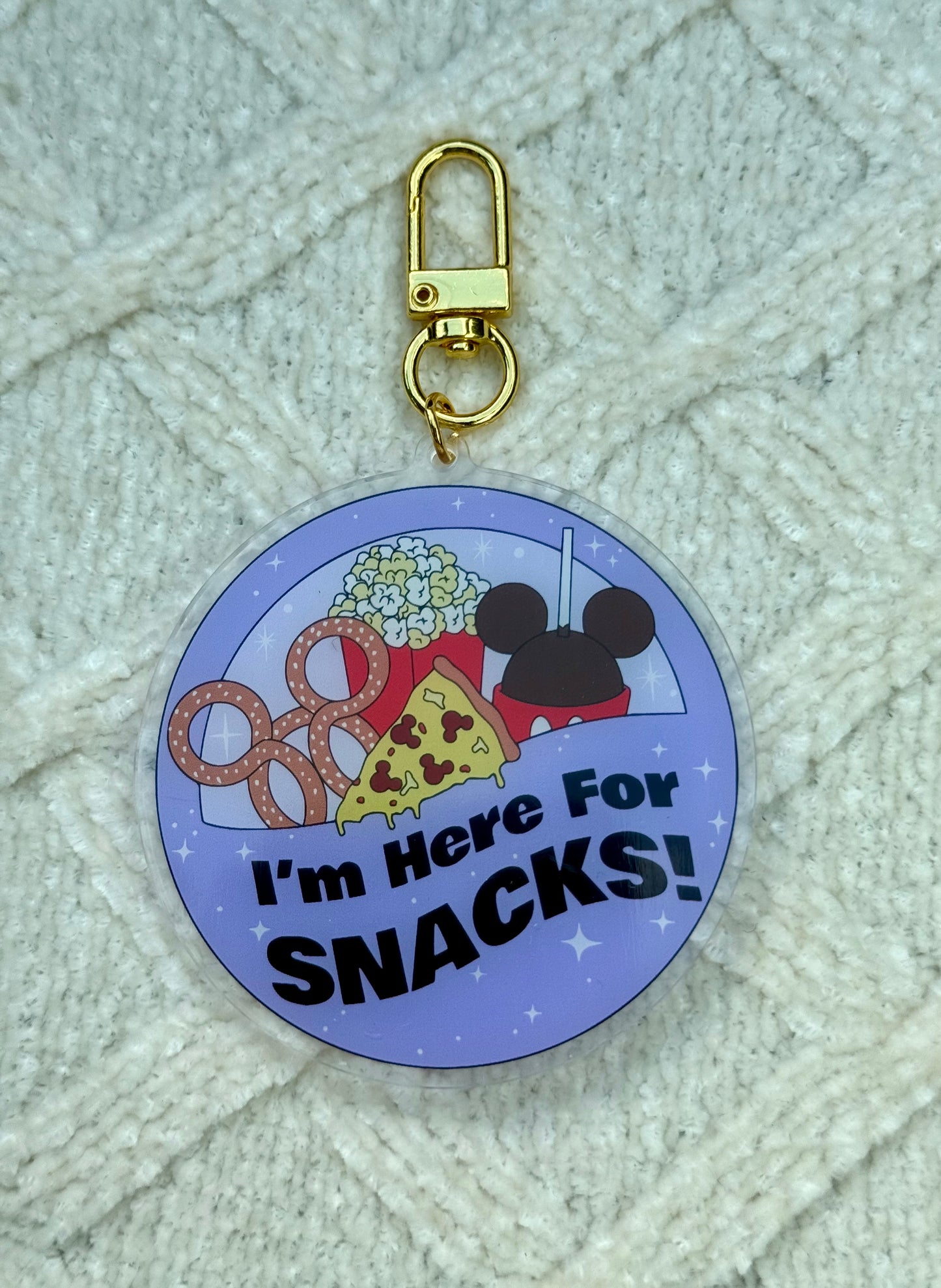 Here for the Snacks Bag Charm