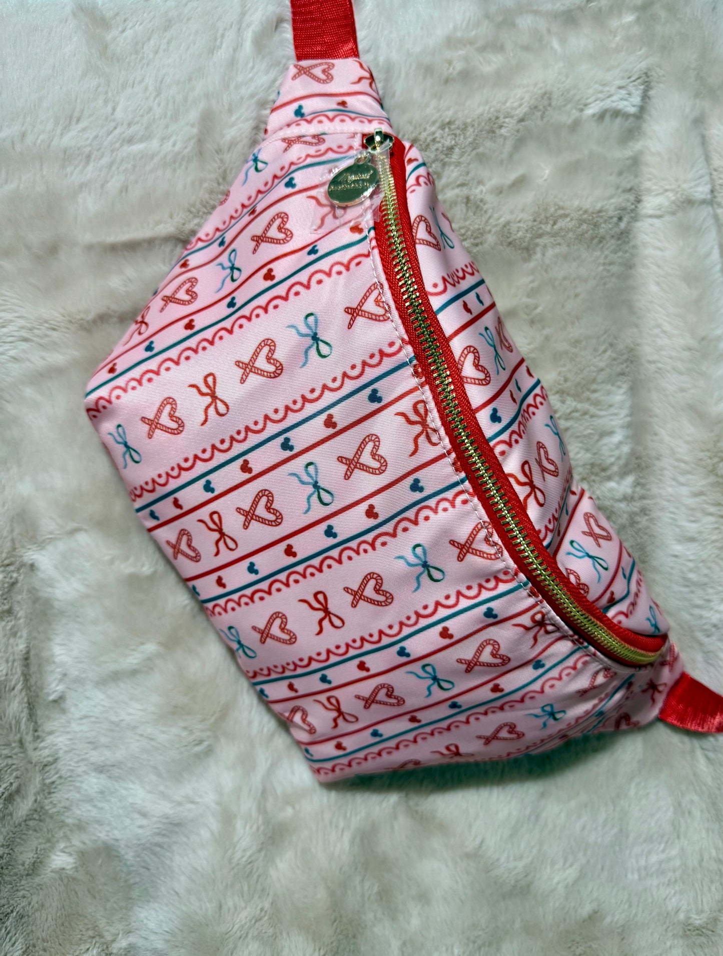 Candy Cane Coquette Fanny / Belt Bag