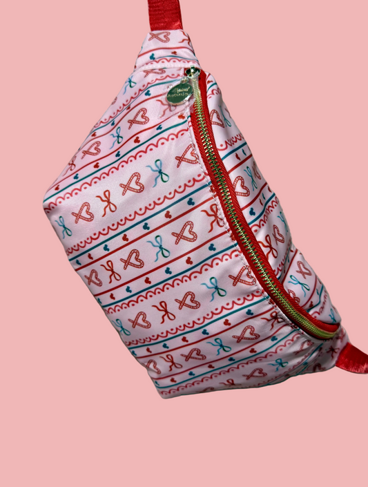 Candy Cane Coquette Fanny / Belt Bag