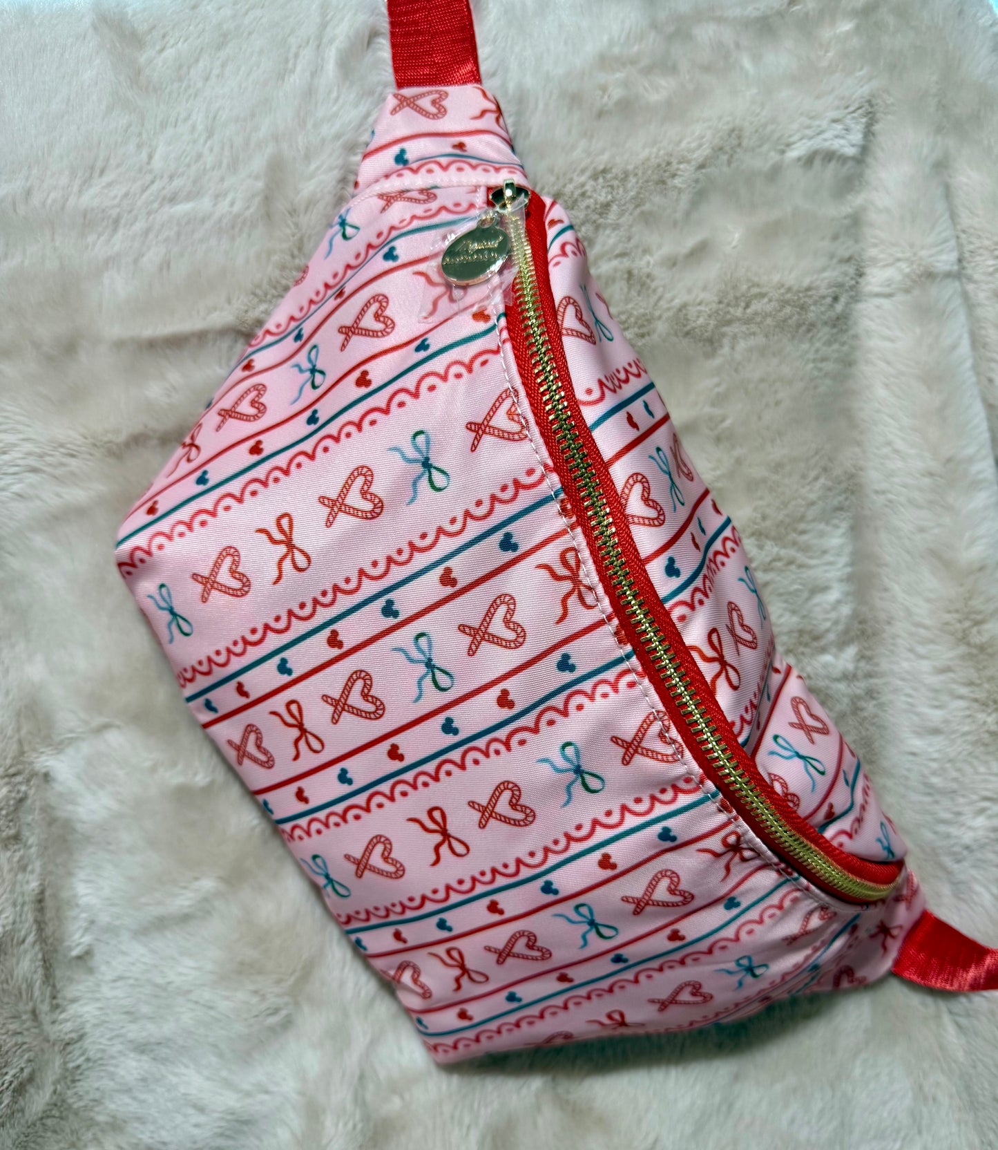 Candy Cane Coquette Fanny / Belt Bag